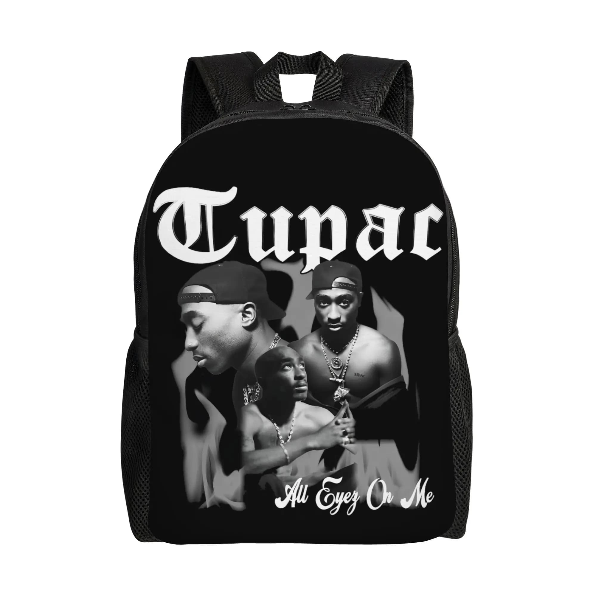 Zaino Popolare del Rapper 2pac per Uomo e Donna, Borsa da Viaggio per Escursioni e Scuola, Zaino in Tela Tupac, Regalo