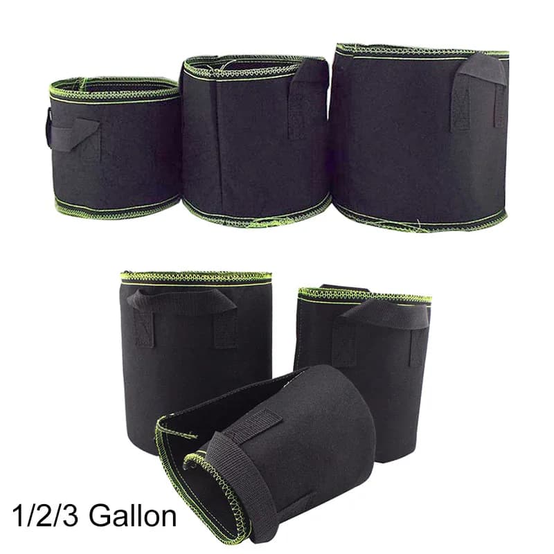 1 2 3 Gallon Plants Starting Bags for Growing Seeds Nursing Vegetal Flower Planting Self-adhesive Planting Fabric Garden Cultivation A1