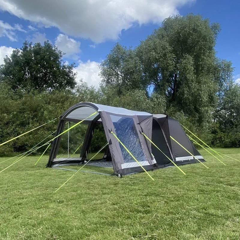Tenda gonfiabile personalizzata ad apertura rapida, tenda da campeggio per famiglie multifunzionale per quattro persone all'aperto, te a doppio strato per auto portatile