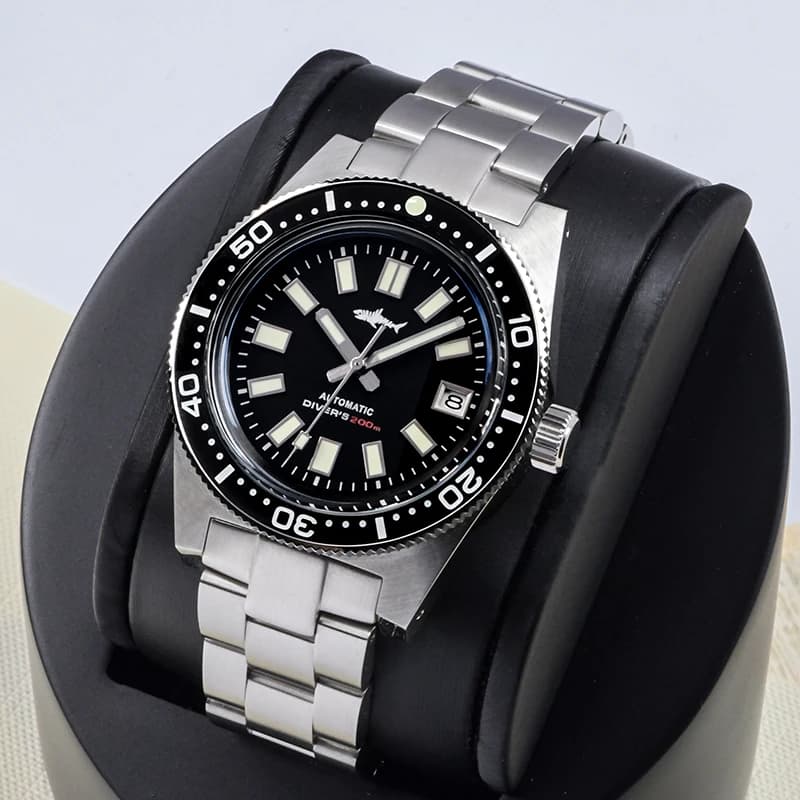 HEIMDALLR Orologio 62MAS Orologio impermeabile in acciaio inossidabile C3 super luminoso NH35 Movimento automatico Orologio subacqueo Orologio da uomo