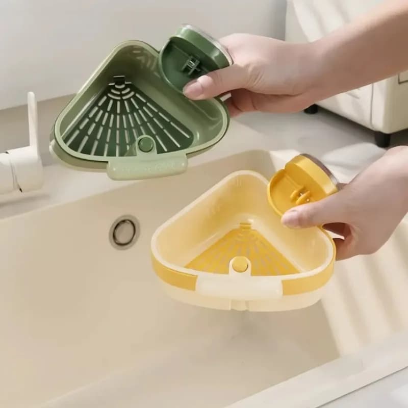 ‌ Cestello per lavello da cucina: design ad angolo per un facile installazione e pulizia rapida per rifiuti e drenaggio alimentare
