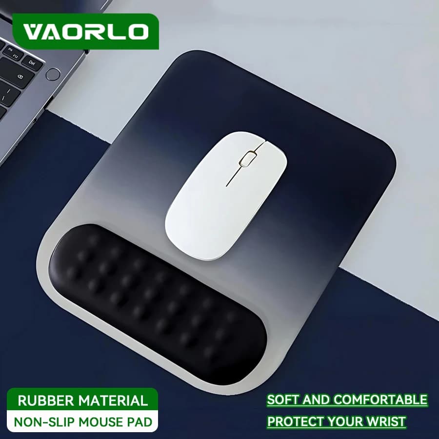 Tappetino per mouse con colori sfumati, poggiapolsi, supporto per polso e base in silicone antiscivolo per computer, ufficio/tappetini per mouse da gioco. Tappetino per polso in memory foam.