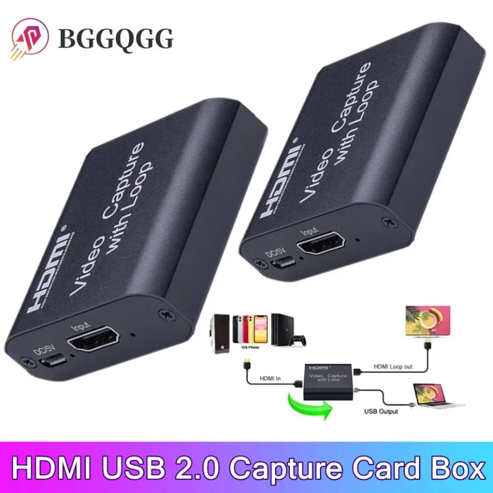 HD 1080P 4K HDMI scheda di acquisizione Video HDMI a USB 2.0 Placa De Captura gioco da tavolo Record Live Streaming Broadcast TV HDMI Loop