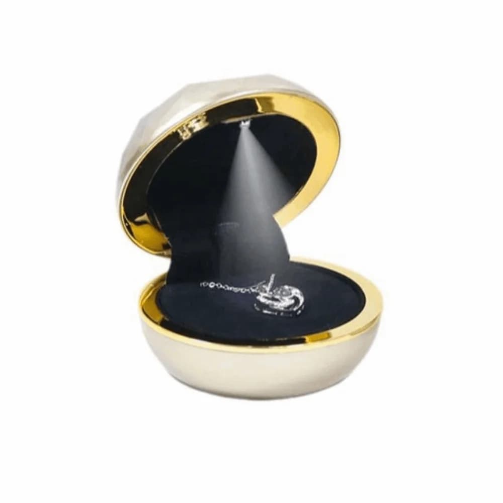 Scatola di Lusso con Anello LED per Esposizione e Conservazione, Scatole per Proposte di Matrimonio, Porta Anelli Romantico Mini per Coppie, Anniversario