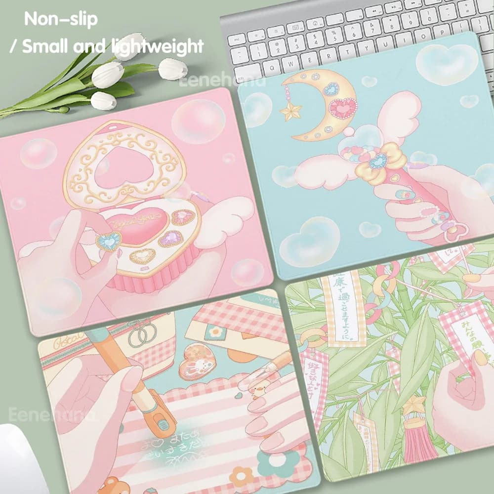 Pink Cute Girly Small Mouse Pad Pc Gamer Cheap Cartoon Laptop Carpet Kawaii Cat Gaming Keyboard Desk Mouse accessori tappetino da tavolo