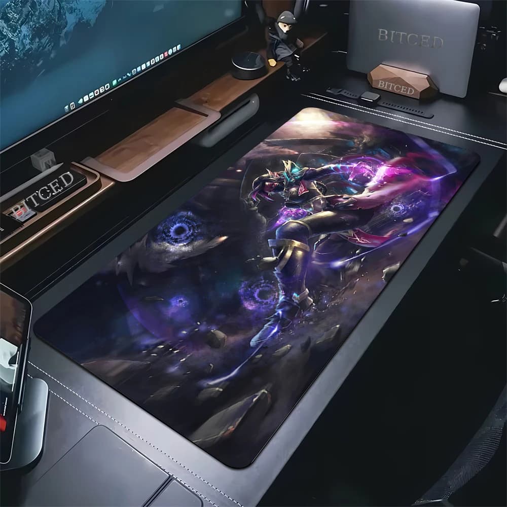 Tappetino per Mouse Grande DOTA 2, Tappetino da Gioco per Esports, Base Antiscivolo in Gomma, Bordo Cucito in Tessuto Morbido per PC Gamer e Desktop