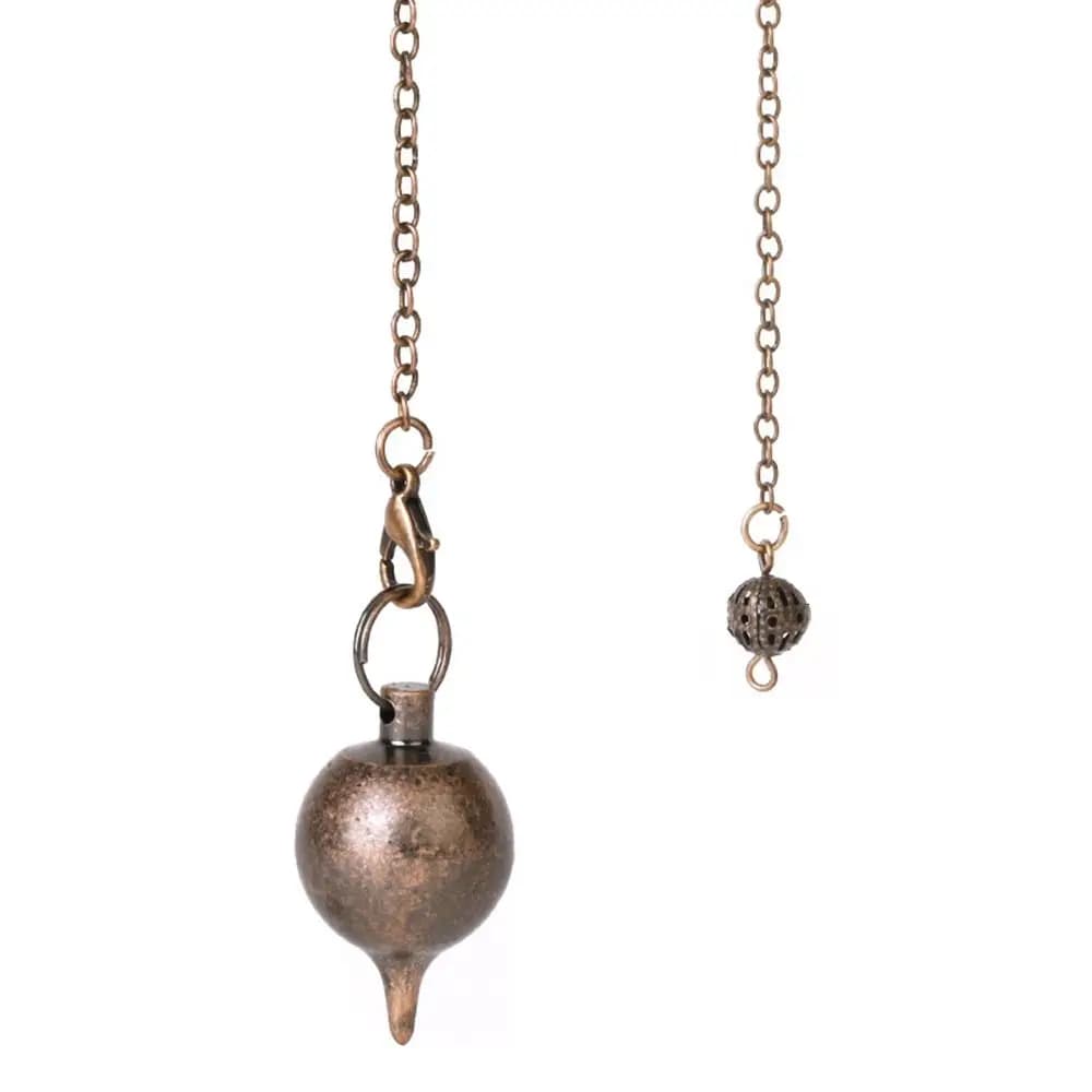 Nuovi gioielli di moda in oro rosa Dowsing metallo cono rotondo modello cono rotondo in metallo Reiki Reiki pendolo pendente amuleto di guarigione