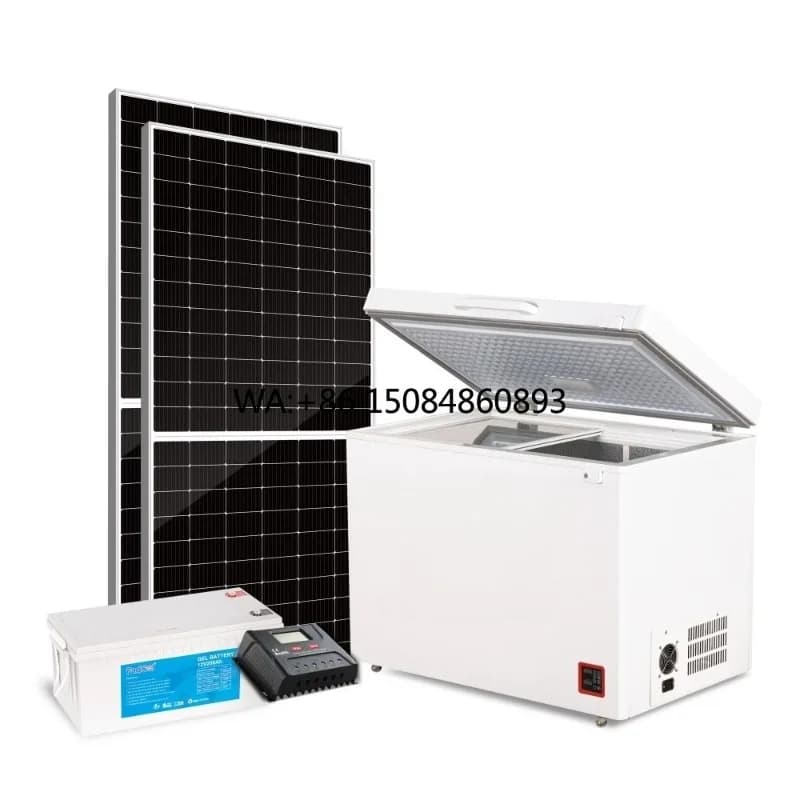 Frigorifero Solare 208L DC12V 24V Congelatore Solare a Pozzetto con Pannello e Batteria