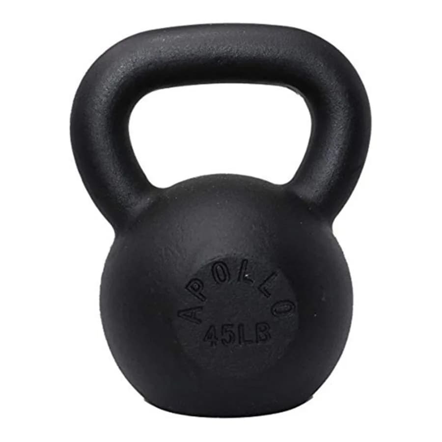 Kettlebell in ghisa massiccia da 45 libbre, ideali per allenamento di forza e sviluppo muscolare, con supporto per il ritiro e la conservazione, ideali per l'uso quotidiano.