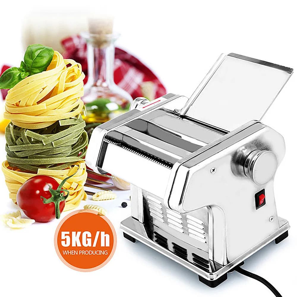 Macchina per pasta elettrica Macchina per noodle in acciaio inossidabile Robot da cucina Macchina per noodle per uso domestico Macchina per imballaggio per pressatura di gnocchi