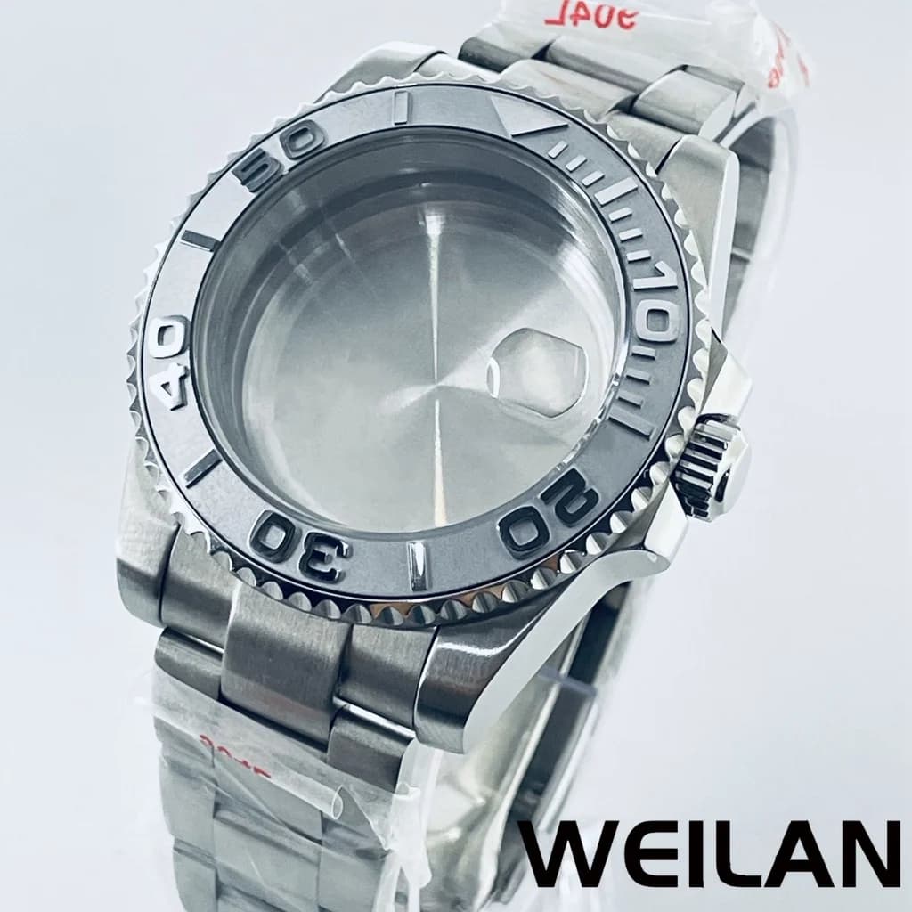 40mm NH34 NH35 NH36 NH38 NH39 NH70 ETA2824 PT5000 Movimento Orologio in argento SUB Cassa Lunetta in ceramica Zaffiro