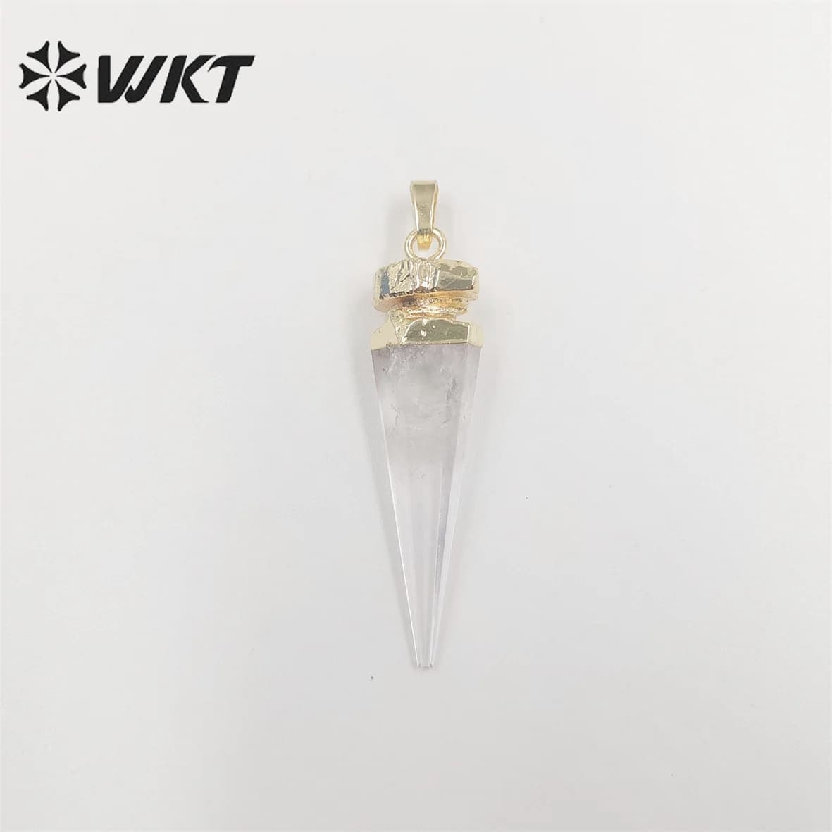 WT-P1850 Ciondolo in Cristallo di Quarzo Naturale a Forma di Freccia Lunga per Gioielli Fatti a Mano