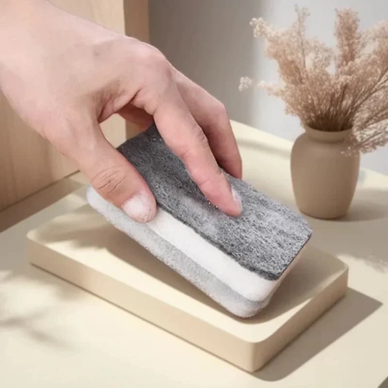 Spugne per Pulizia a Doppia Faccia, Tamponi Assorbenti per Lavaggio Piatti, Spugne Abrasive per Cucina, Spazzole per Rimozione Grasso da Pentole e Padelle