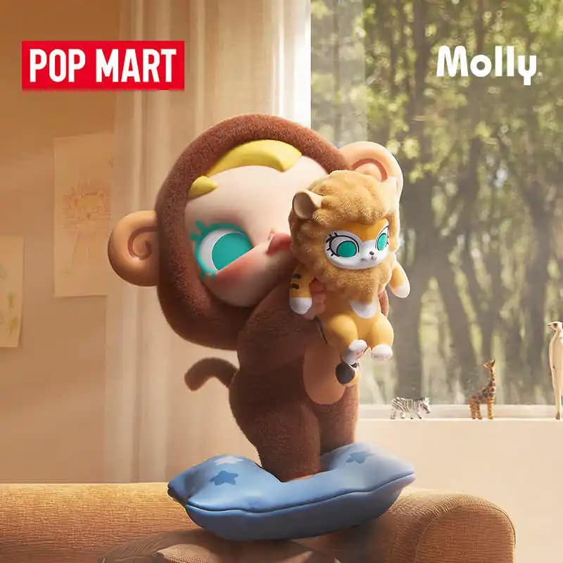 POP MART Originale Serie Baby Molly & Baby Tabby Blind Box - Giocattoli a Sorpresa, Bambole, Figure Anime Carine, Ornamenti da Scrivania, Collezione