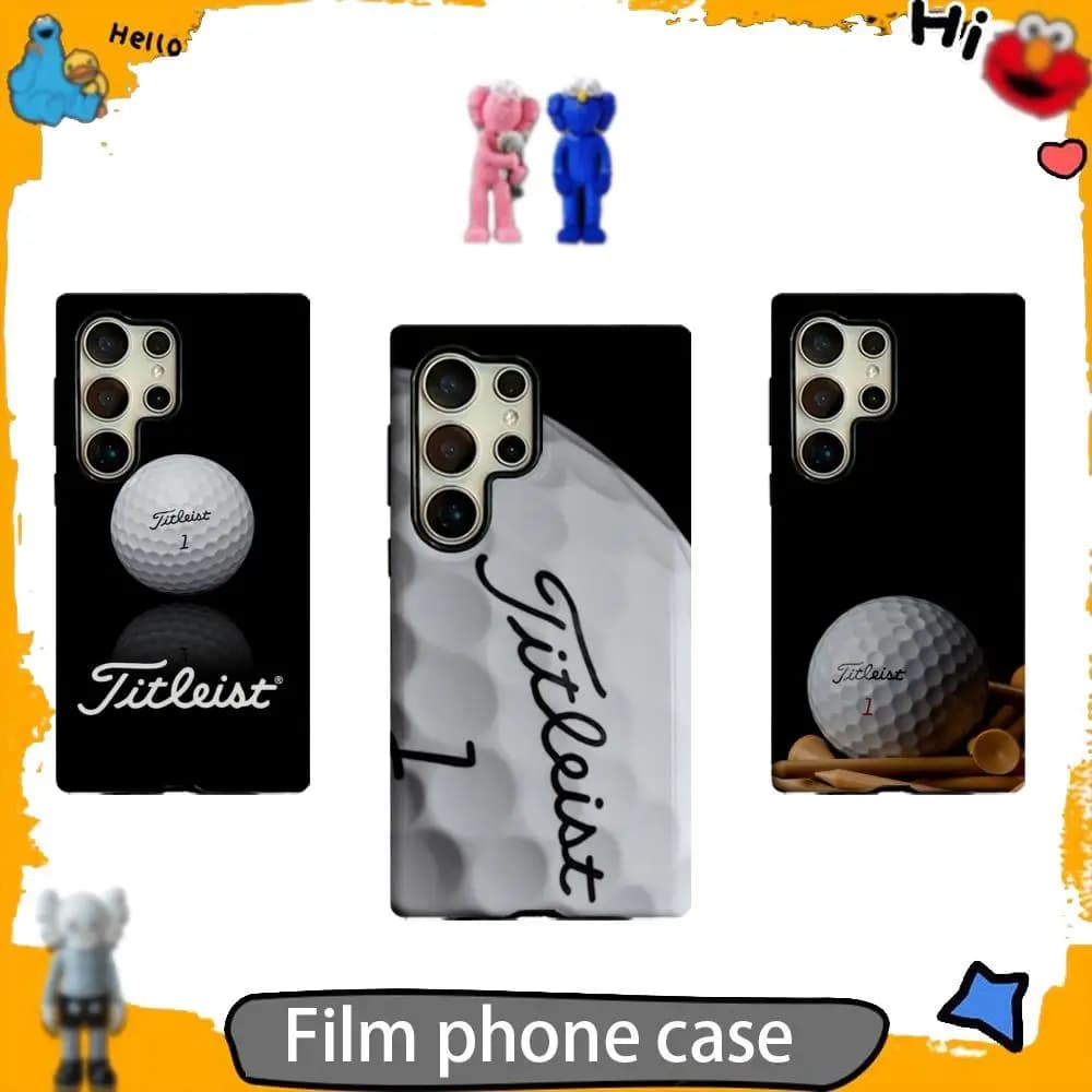 Sport Ball Golf T-Titleists Phone Case 2-in-1 Glossy shell For Samsung S26 S25 S24 S23 S22 S21 Plus Ultra A16