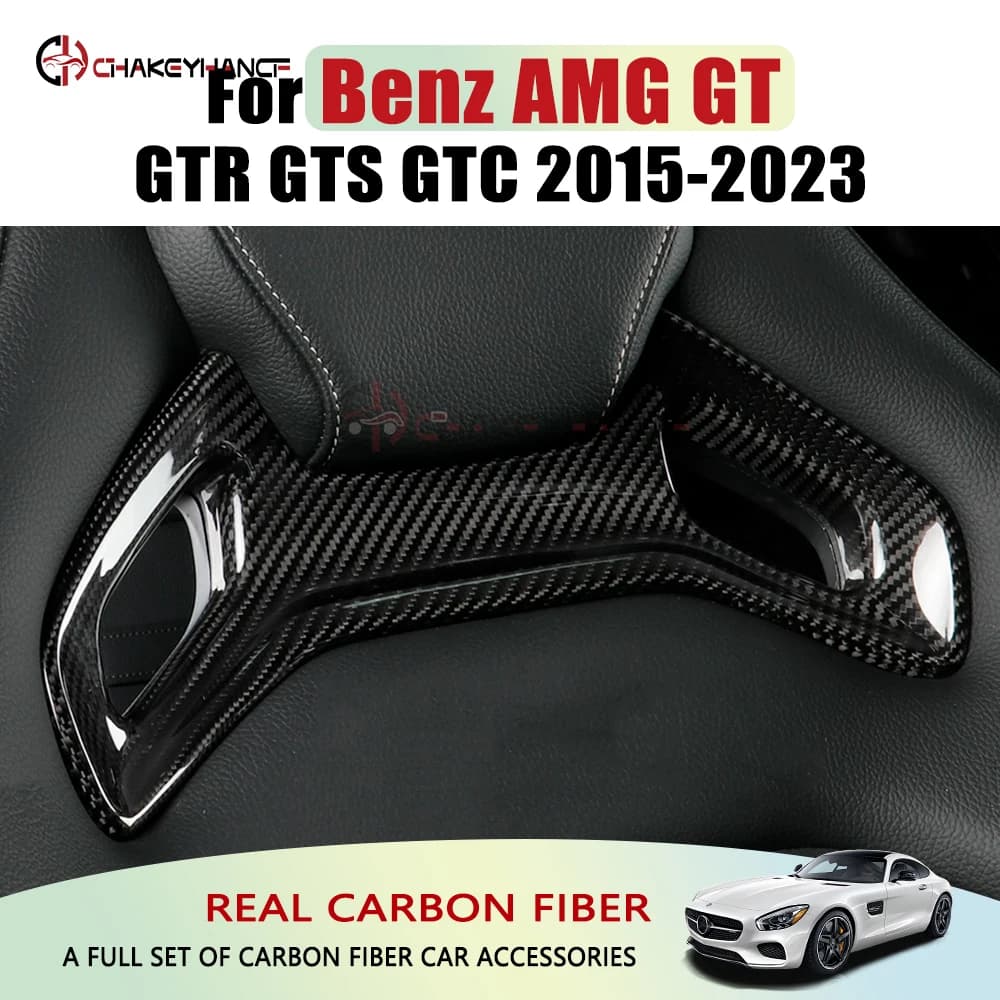 Real Carbon Fiber Seats Head Frame Cover Panel Interior Car Accessories for Benz AMG GT GTS GTR GTC C190 R190 2015-2023