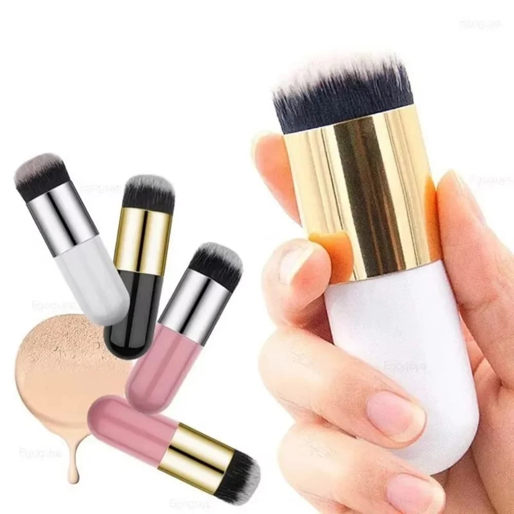 Professional Chubby Pier Flat Mushroom Foundation Brush Large Small Size BB Cream No Powder No Mark Cream Cosmetic Makeup Brush