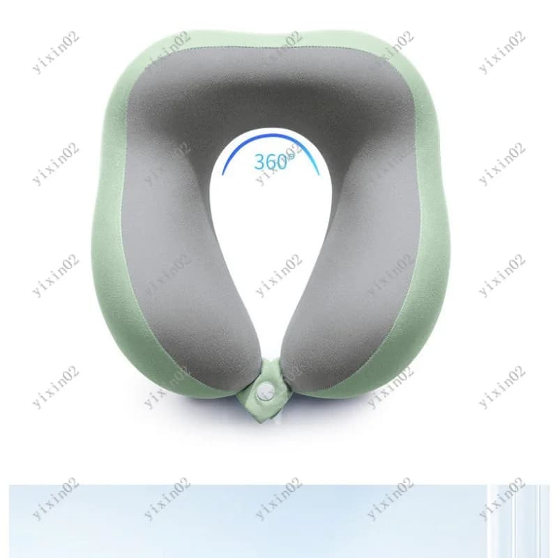 Cuscino da viaggio a forma di U con borsa portaoggetti, morbido e confortevole per il riposo in ufficio