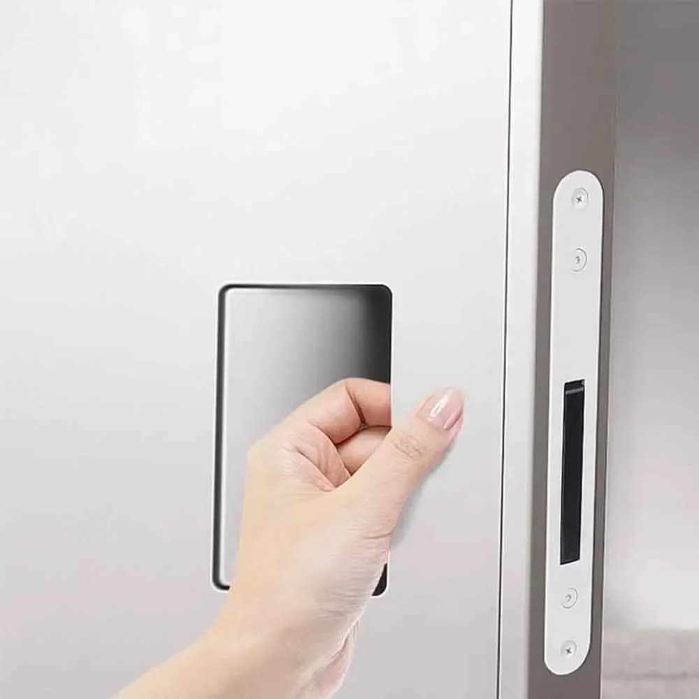 Serratura per porta invisibile con manopola antibloccaggio Maniglia per porta in legno con apertura esterna Serratura per porta silenziosa per interni per camera da letto, bagno