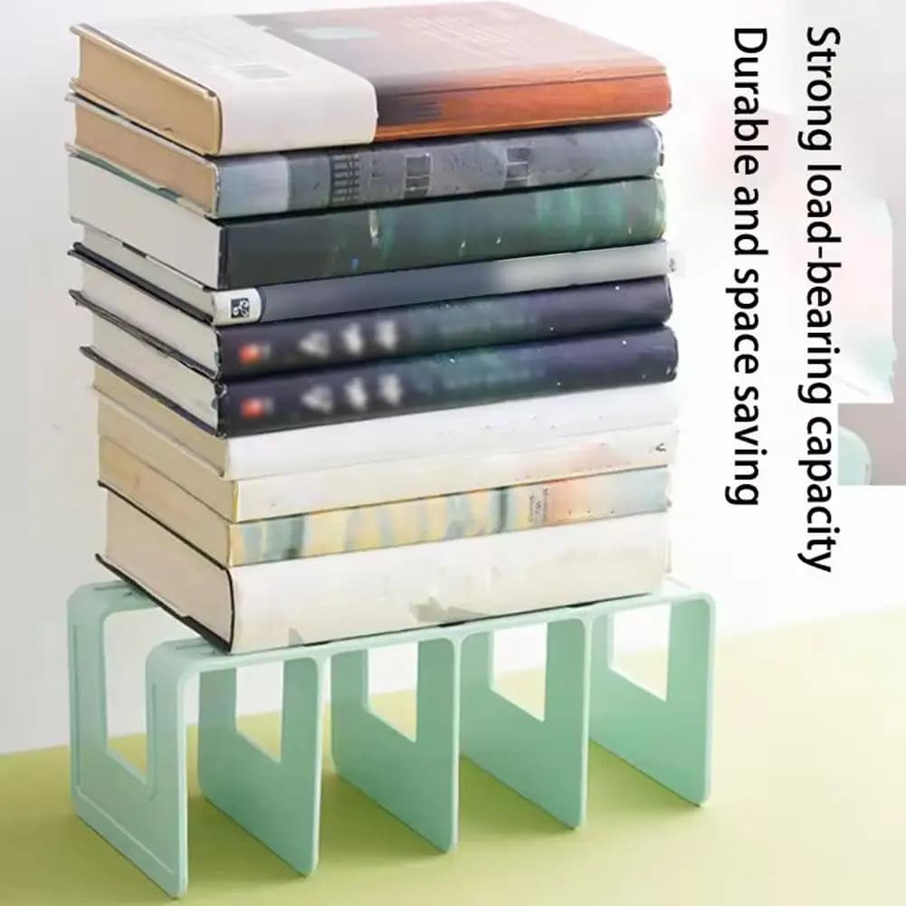 Organizzatore di file fermalibri a 4 griglie Scaffale da tavolo multifunzionale per cartelle di libri Organizzazione scolastica per ufficio di cancelleria