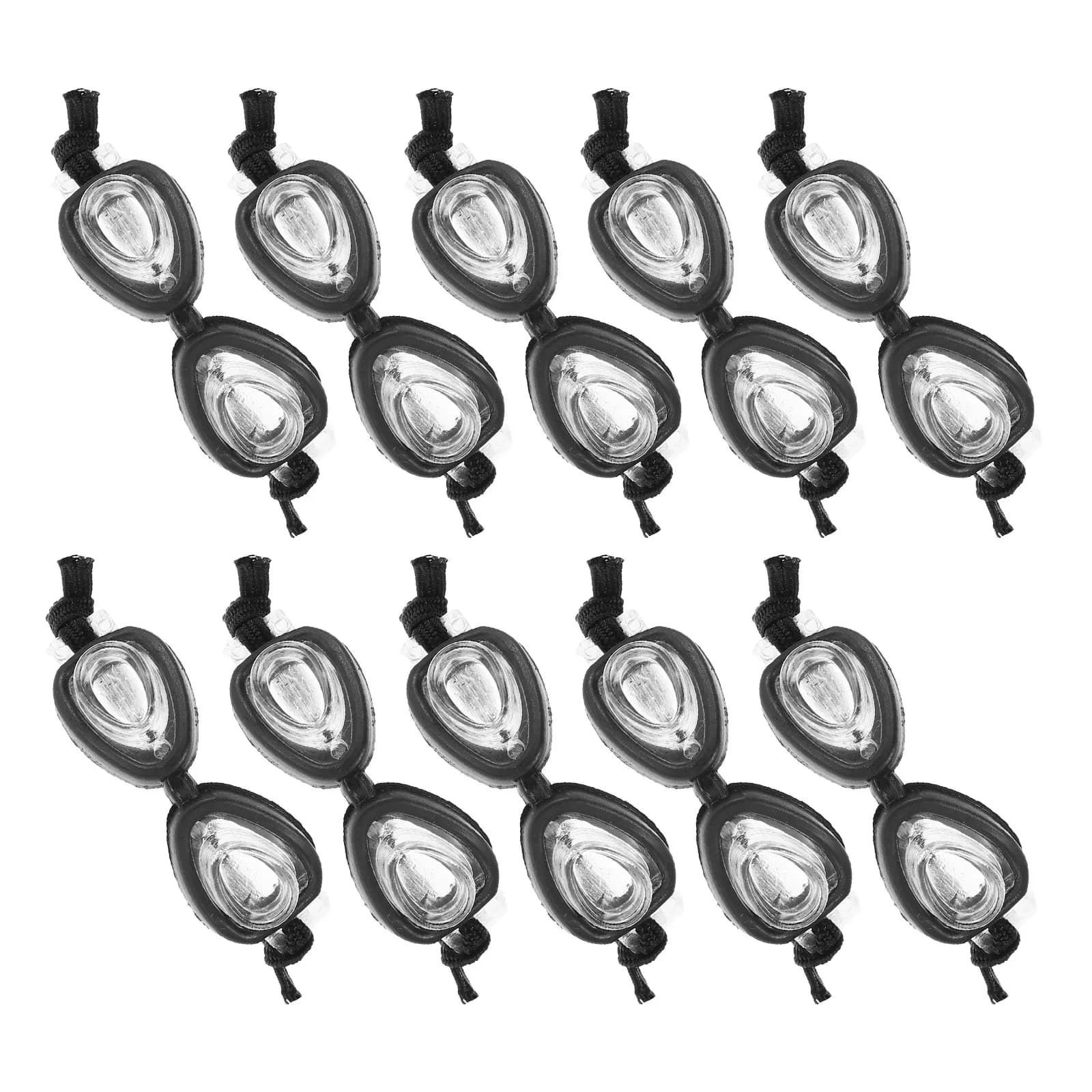 10 occhialini da nuoto in miniatura, realistici, accessori per piscina e spiaggia, oggetti di scena per travestimenti in miniatura