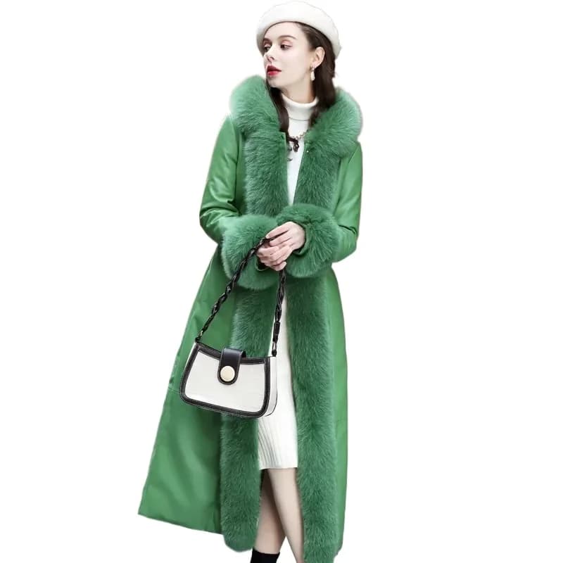 90% piumino d'anatra bianco piumino da donna collo di pelliccia di volpe cappotto con cappuccio femminile vera pelle di pecora giacche da donna Casaco Zjt2071