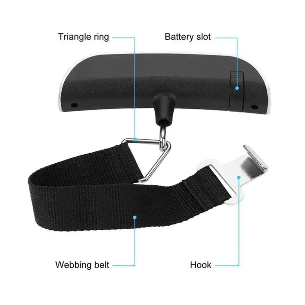 Bilancia Portatile da 110 lb/50 kg, Leggera Bilancia per Bagagli, Bilancia a Sospensione per Valigie