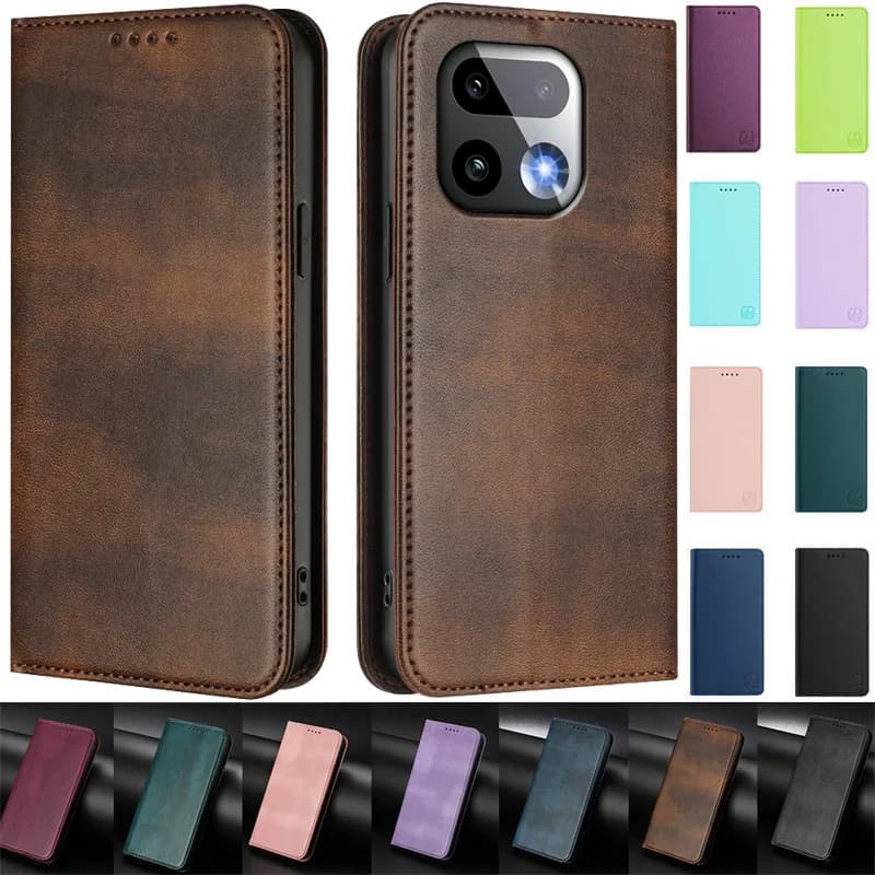 Custodia Magnetica in Pelle con Funzione Stand per Realme 16 Pro+/Realme 16 Pro Plus, Cover Posteriore a Portafoglio per Realme 16 Pro