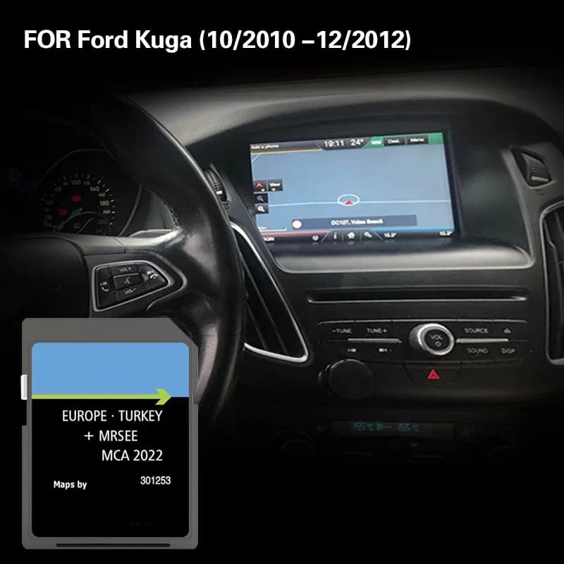 Mappa di navigazione SD MCA 2022 per Ford Kuga 10/2010-12/2012, Copertura Croazia Danimarca Islanda