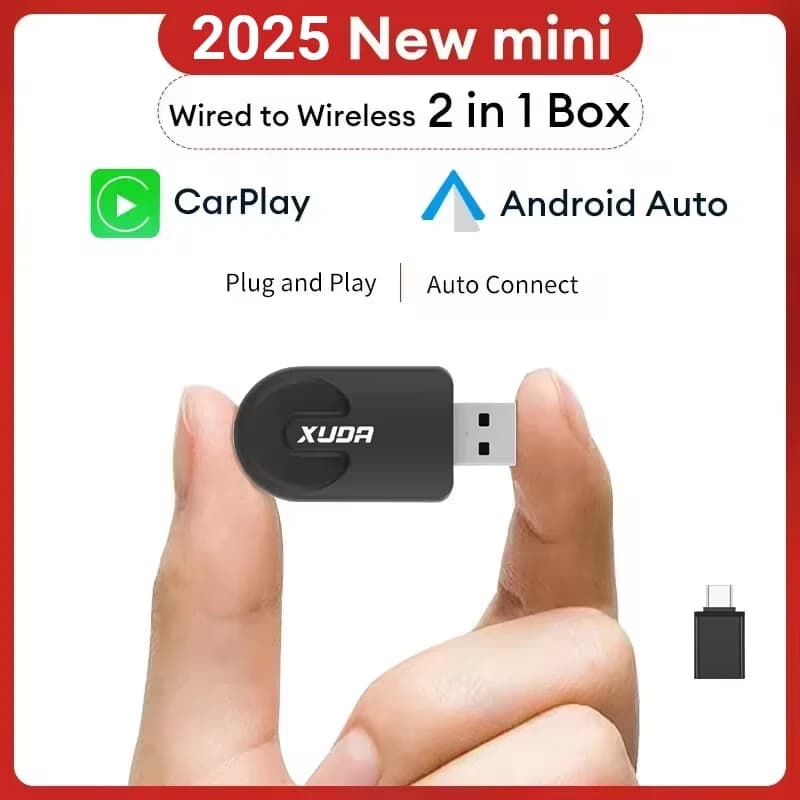 XUDA 2025 Wireless CarPlay Android Car Adapter Wireless Smart Mini Box Plug And Play WiFi Fast Universal Connection For Nissan