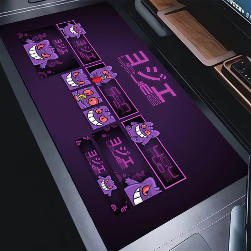 Tappetino per mouse P-Pokemon Gengar 90x40cm Accessori da gioco Tappetino per PC Tappetino per scrivania per computer Tappetino per tastiera Varmilo per laptop Tappetino per mouse