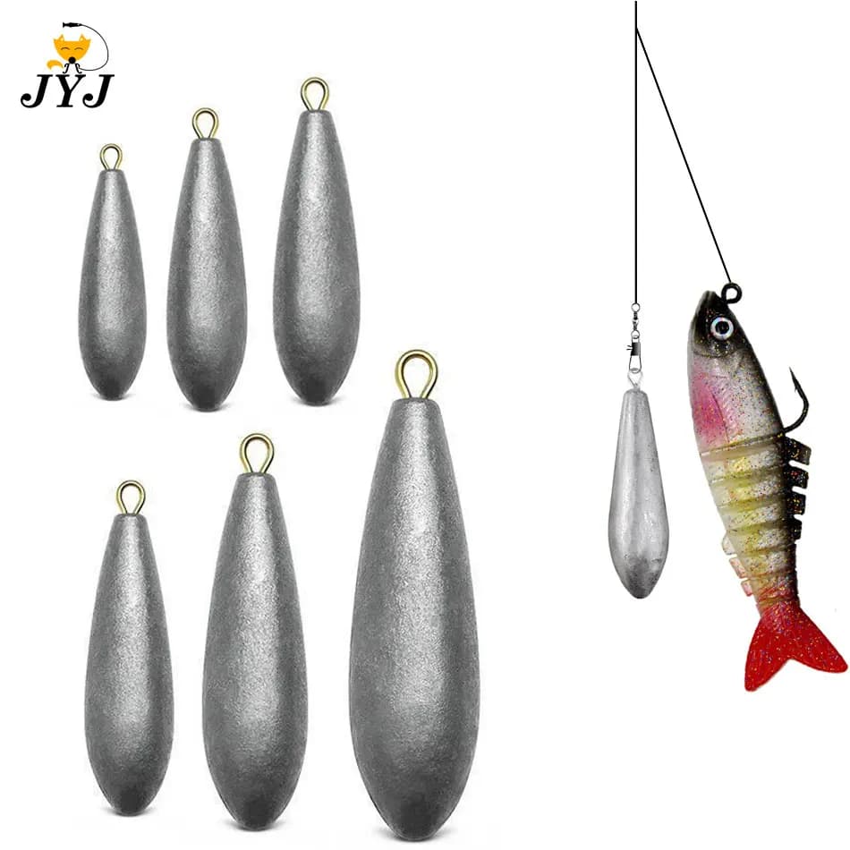 10g 20g 30g 40g 50g 60g 70g 80g 100g fishing weight sinker ,deep water drop Bullet Weight Sinkers Fishing Tackle Accessories