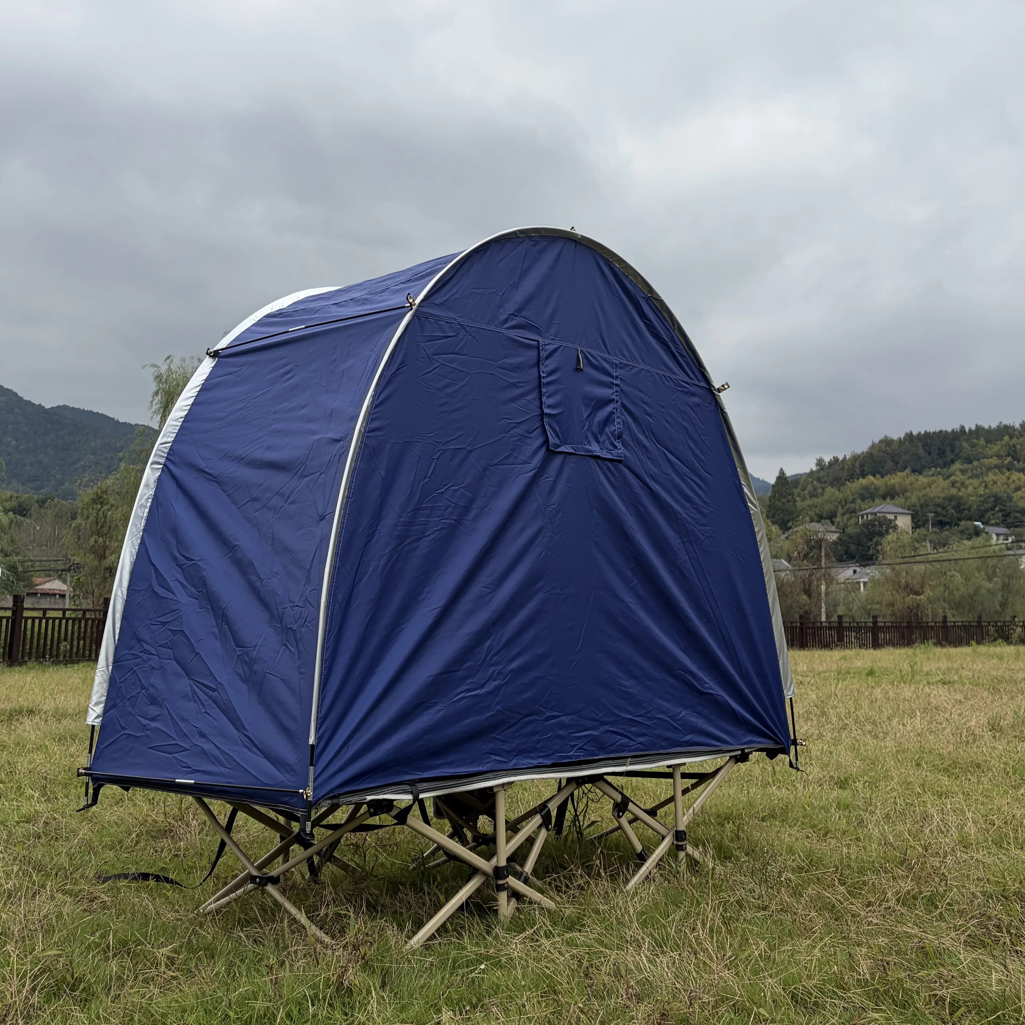 Camping Cot Tent - Waterproof 1-Person Off-Ground Combo Cot Bed for Adults Portable Easy Set-up Tent