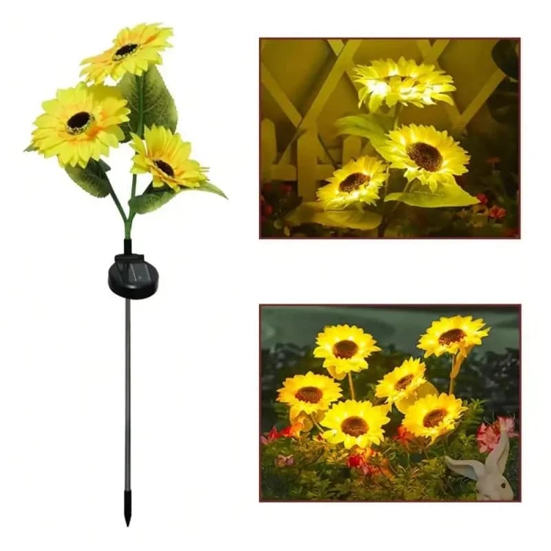 Sunflower Shape Solar Lamp, Garden Light Waterproof, Garden Furnishing Light, Garden Decoration Lamp, Night Light