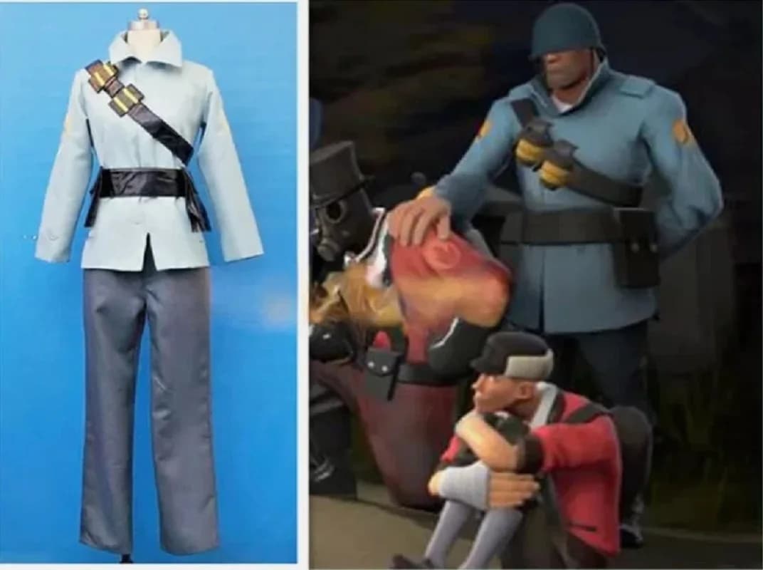 Costume cosplay del soldato della squadra Fortress 2