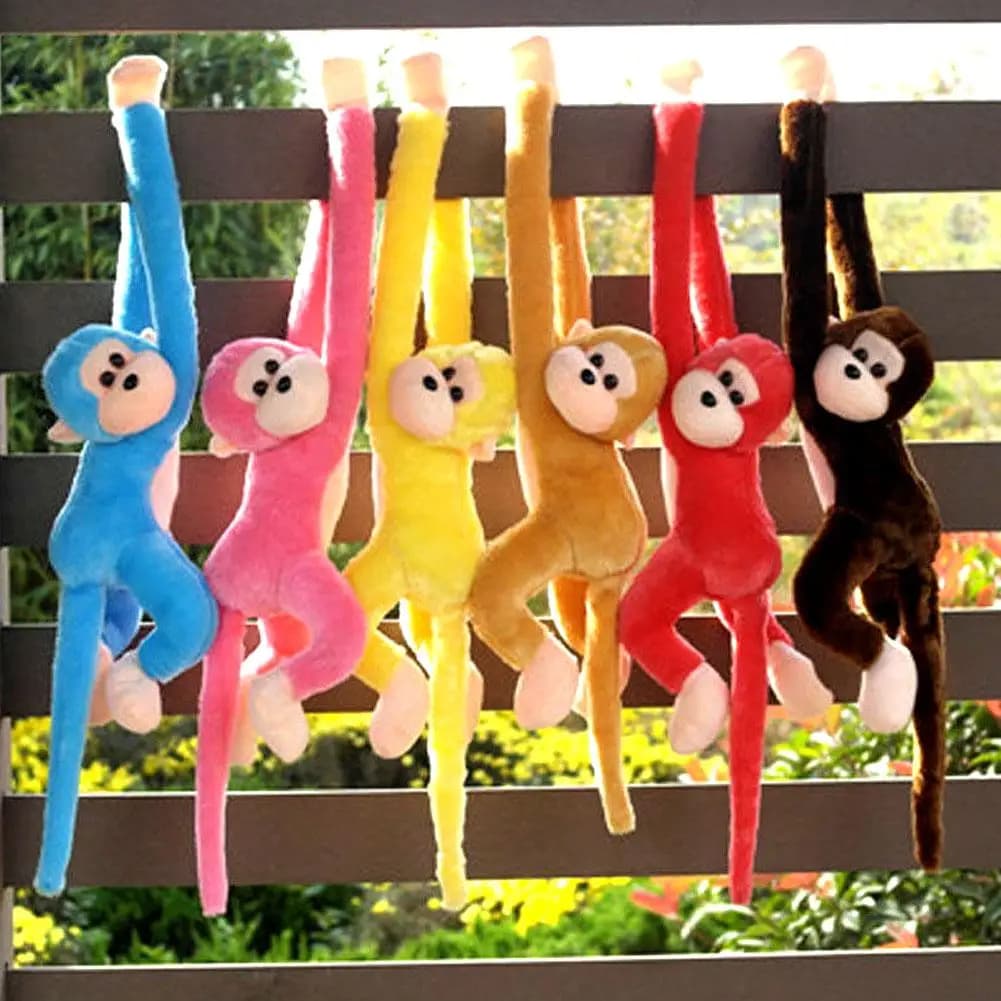 Brown Long Arm Monkey Plush Color Stuffed Monkey Hanging Curtain Toys Plush Animal Monkey Decorative Gift
