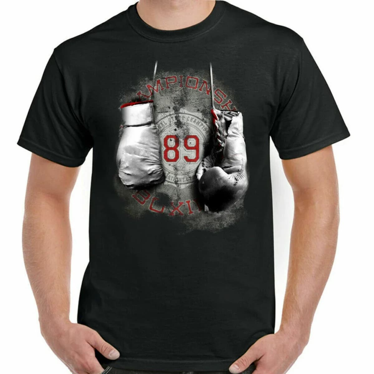 89 boxing man boxer shirt mma combat training top combat gloves gym