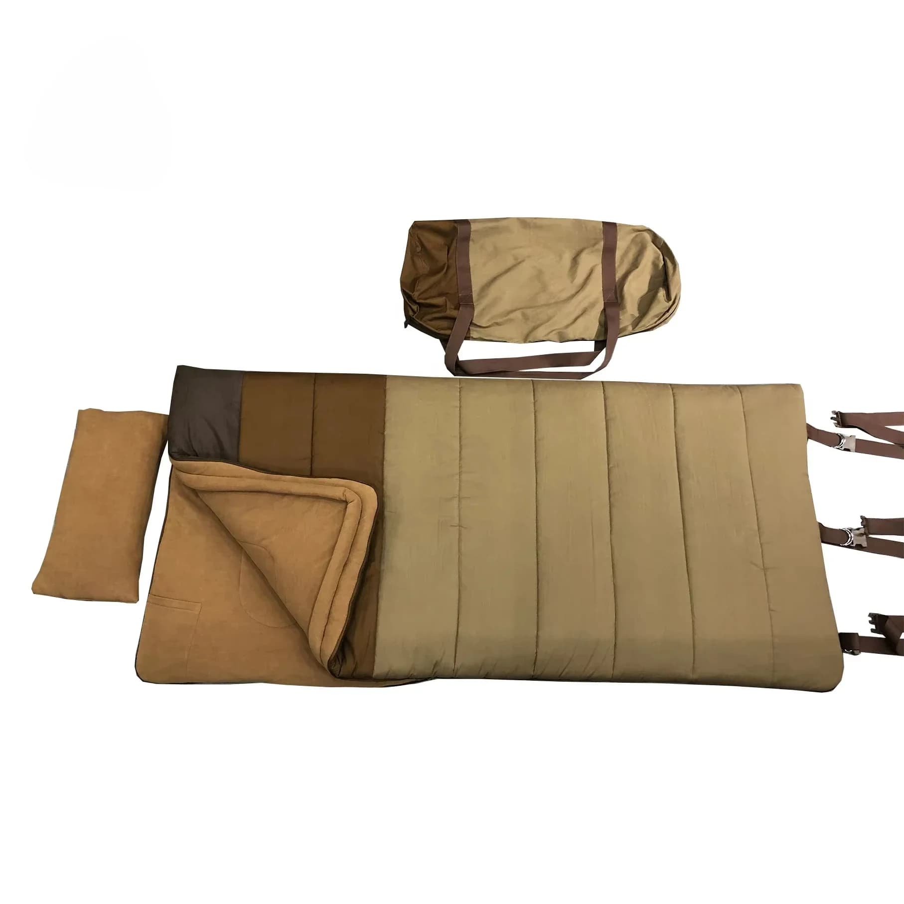 - Outdoor hunting fur bag in waterproof warm cotton canvas with cushion and carrying bag
