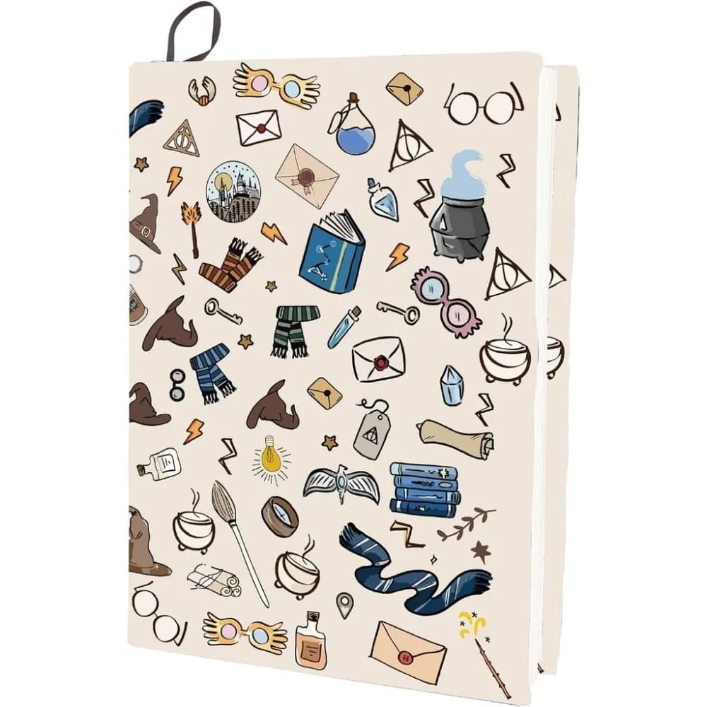 Magic Elements Stretchable Book Cover Washable Reusable Large Nylon Book Protector Elastic Notebook Wraps Suitable for Hardcover