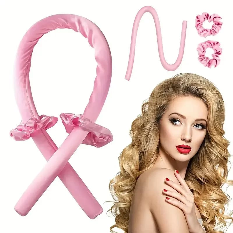 4 pieces/set band for iron curling hair without heat in pure color for woman elegant artifact curling hair without ironing and without damage