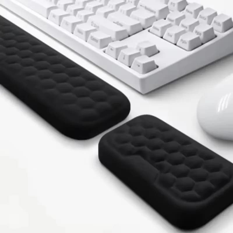 Tappetino per mouse Tastiera ergonomica Mouse Poggiapolsi Protezione per digitazione da ufficio Tappetino per mouse in memory foam per il polso rilassante per computer portatile