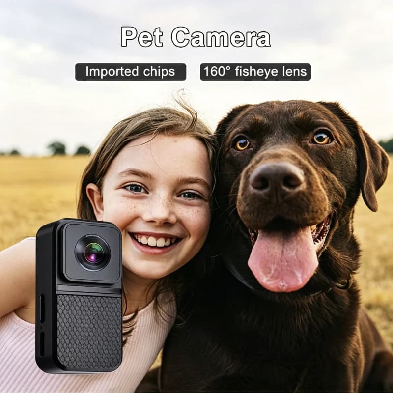 Ultra Small Mini Thumb Camera Pet Perspective Recorder, Portable Sports Action Camera for Outdoor Riding Travel, Mini DV Camcord