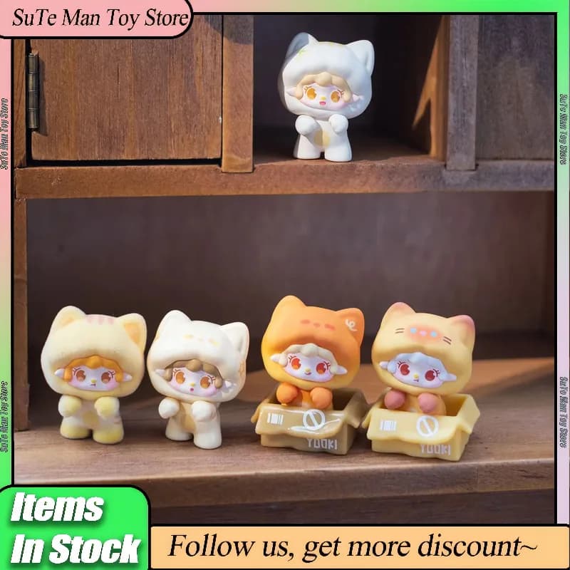 Originale Yooki V2 Cat On The Loose Series Mini Blind Box Trendy Doll Ornament Decorazione Collezione Toy Girl Regalo di compleanno