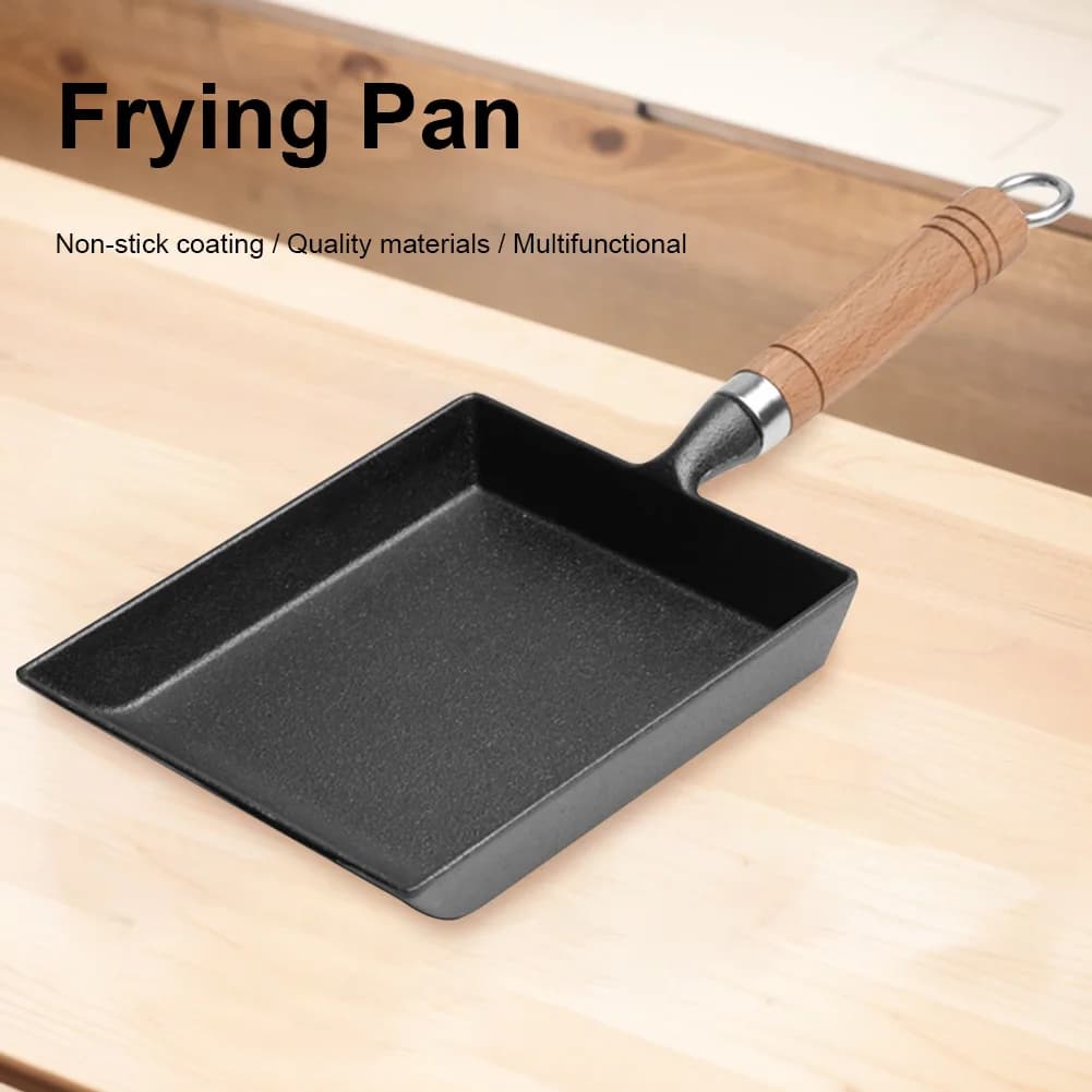 Non-stick cast iron bowl Mini egg frying Japanese thickened pot Tamagoyaki non-stick pan for domestic cuisine