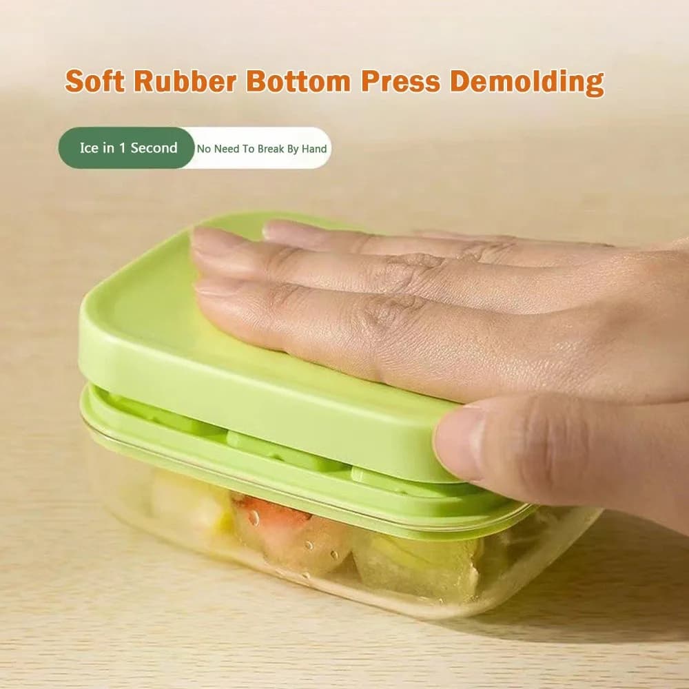 Pratico Stampo per Ghiaccio a 6 Scomparti, Facile da Rilasciare, in Silicone Alimentare, Pressa per Cubetti di Ghiaccio Fai-da-Te