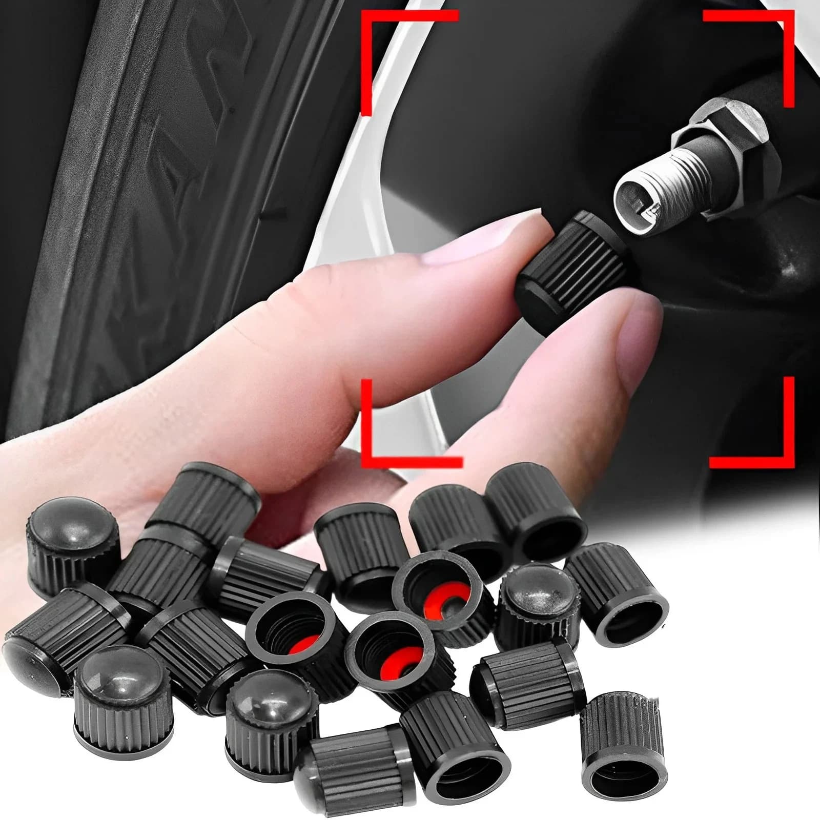 Tappi Valvola Pneumatici in Plastica Antipolvere, Tappi Valvola Ruota per Auto, Bici, Camion, Moto, Accessori