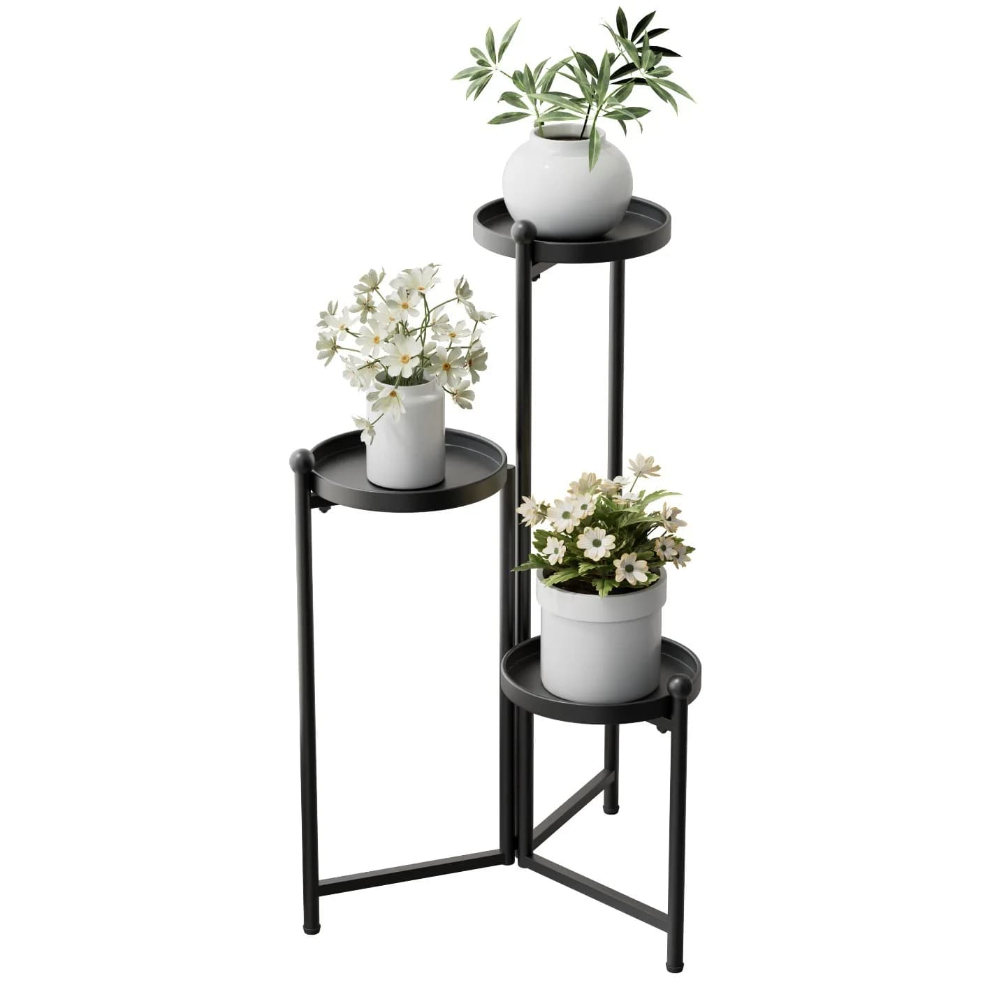 # Supporto per Fiori Moderno e Minimalista, Telescopico, da Pavimento, per Piante Verdi, per Balcone e Esterni