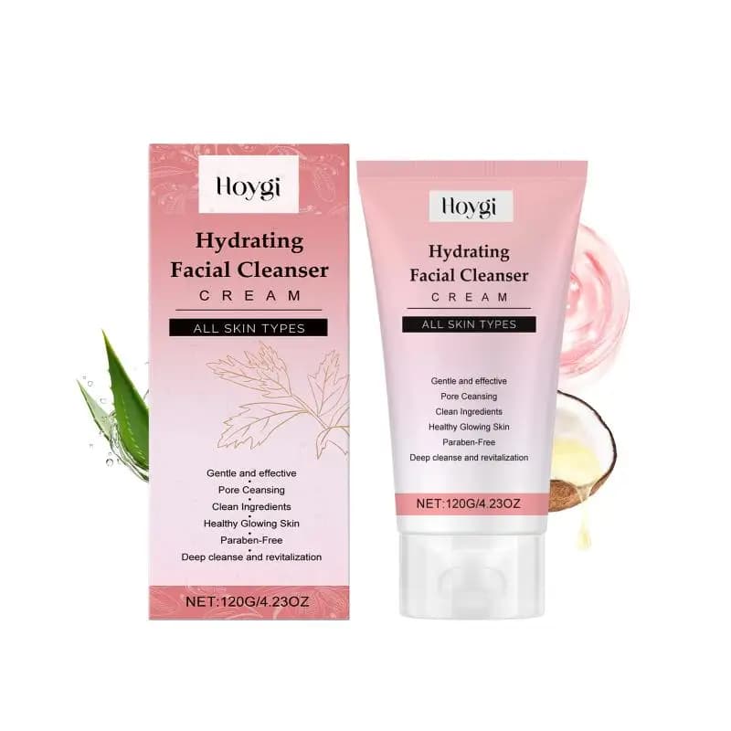 ● Detergente viso idratante con acido ialuronico, detergente profondo, controllo del sebo, idratante, ammorbidente e levigante