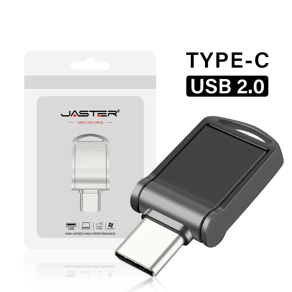 Chiavetta USB 16 GB 32 GB OTG Metallo USB 2.0 Pen Drive Chiave 64 GB Tipo C Pendrive ad alta velocità Mini chiavetta USB Memory Stick