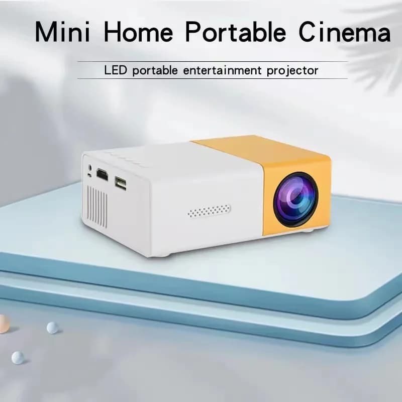 Emiuzek YG300 mini proiettore portatile plug-in phone, LED home theater, adatto per esterni, intrattenimento domestico